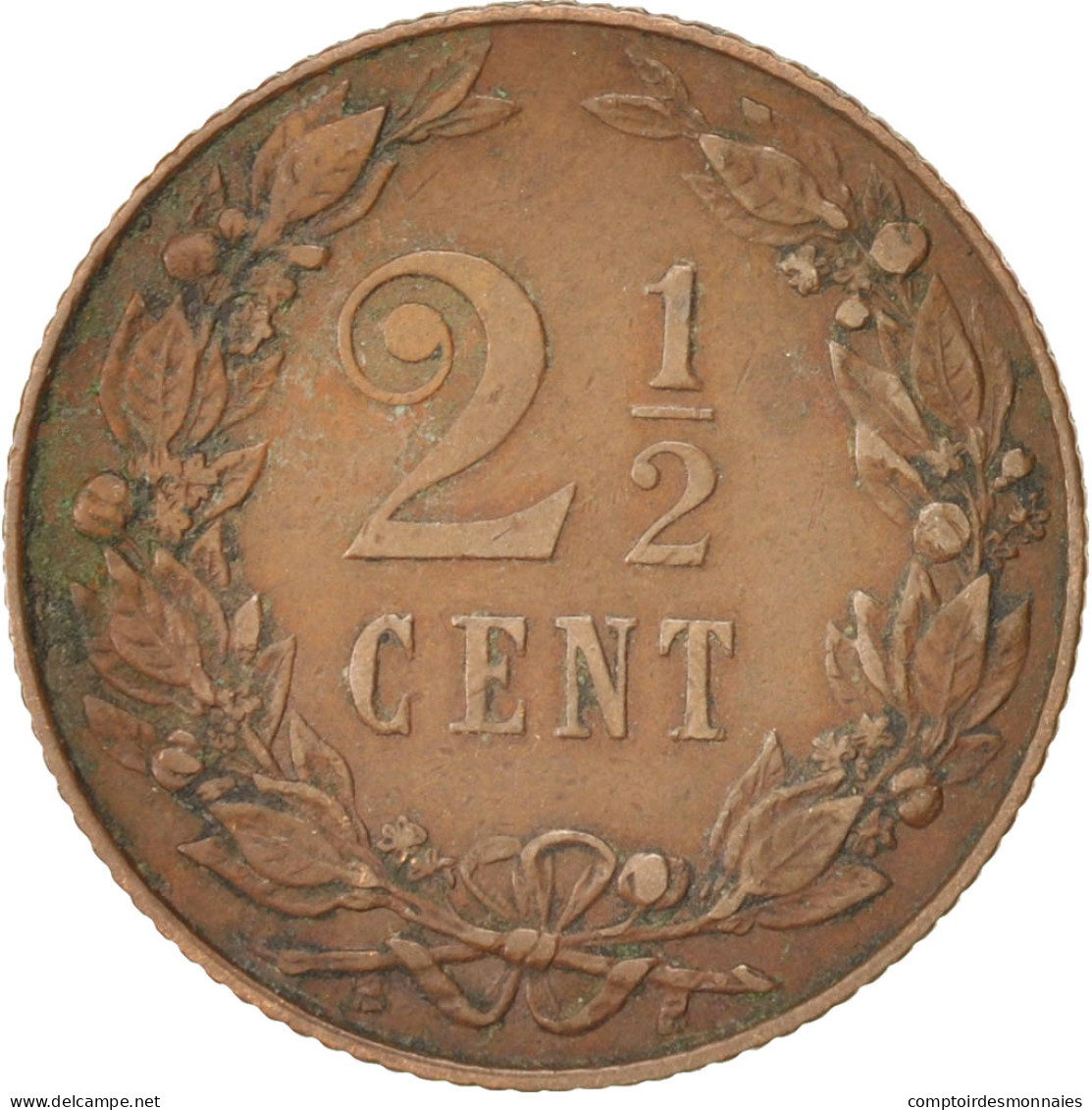 Monnaie, Pays-Bas, Wilhelmina I, 2-1/2 Cent, 1905, TTB, Bronze, KM:134 - 2.5 Centavos