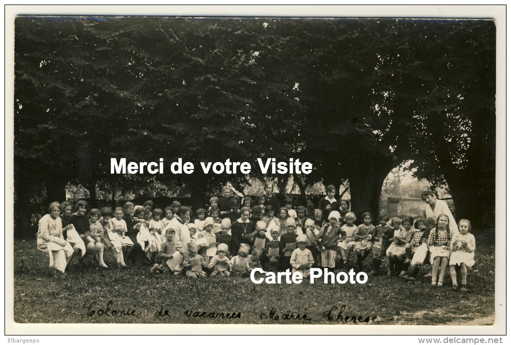 Eslettes  - Carte Photo - Colonie De Vacances Marie-Thérèse - Les Petits Colos......date Verso 1928 - 2 Scans - Altri & Non Classificati