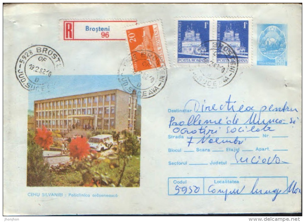 Romania - Postal Stationery Cover 1981 Used - First Aid -  Polyclinic Town Cehu Silvaniei - Secourisme