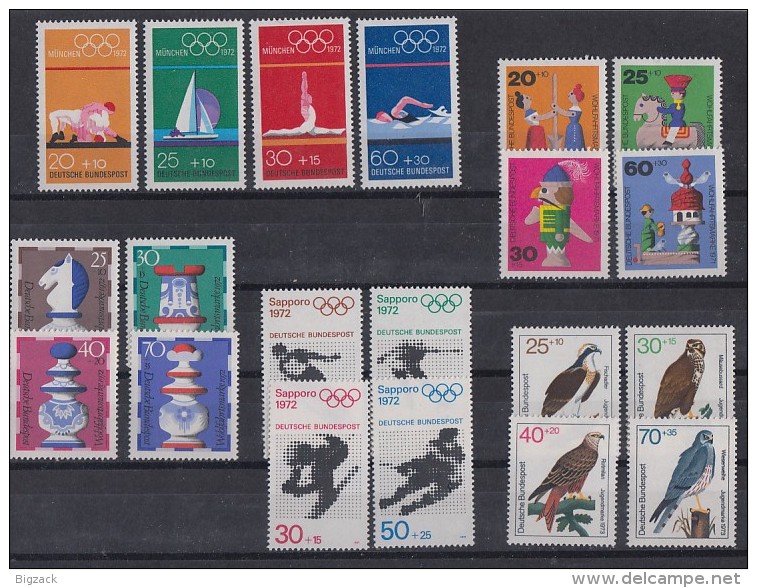 Bund Lot 12 Postfrisch 5 Komplette Sätze Ansehen !!!!!!!!!!! - Lots & Kiloware (mixtures) - Max. 999 Stamps