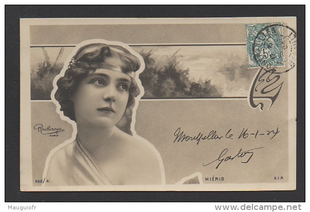 DF / CELEBRITÉS / ARTISTES / MIÉRIS / ACTRICE DE THÉÂTRE ET DE CINÉMA MUET / PHOTO REUTLINGER / CIRCULÉE EN 1904 - Entertainers