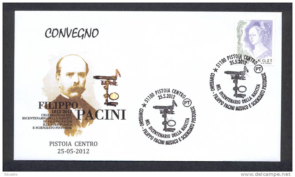 ITALY ITALIA 2012. SPECIAL POSTMARK. FILIPPO PACINI MEDICAL AND SCIENTIFIC - Medizin