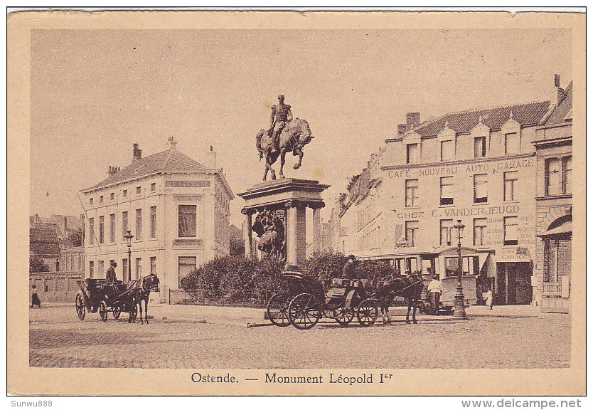 Ostende - Monument Léopold 1er (attelage, Tramway, Garage) - Oostende