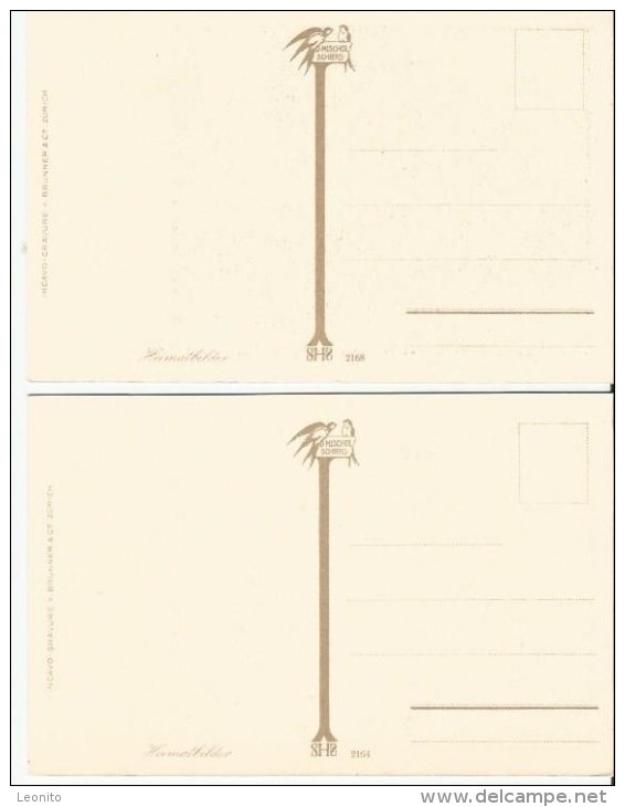 Graubünden HEIMATBILDER Mischol Schiers 2 Karten - Schiers