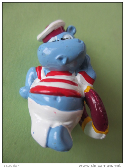 Figurines Jouets Bandes Dessinées BD Figurine 4 Cm HIPPOPOTAME Signé FERRERO 1992 Dessins Animés Animaux Marin - Autres & Non Classés