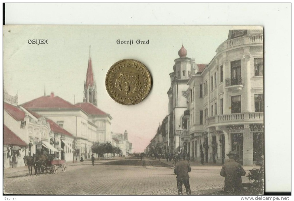 OS125   --   OSIJEK,  ESSEGG   --  WITH SYNAGOGE  --  1917 - Croatie