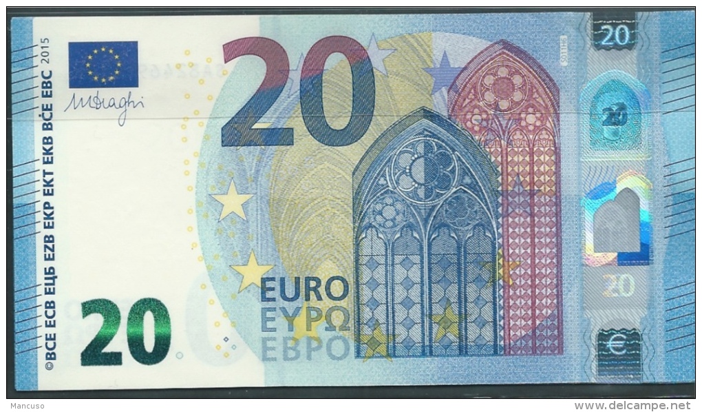 &euro; 20  ITALIA SA S011 H6  DRAGHI  UNC - 20 Euro