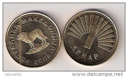 Macedonia 1 Denar 2008. High Grade - Nordmazedonien