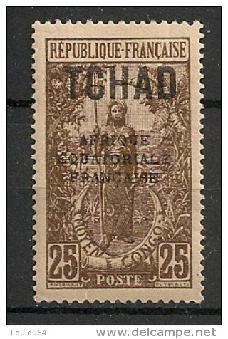 Timbres - France (ex-colonies Et Protectorats) - Tchad - 1922-1936 - 25 C. - Neuf Avec Trace De Charnière - - Unused Stamps