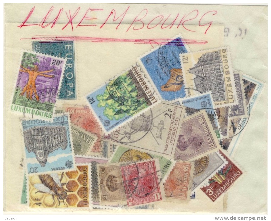 LUXEMBOURG # VRAC DE 34 TIMBRES # DONT 10 NEUFS # - Sammlungen