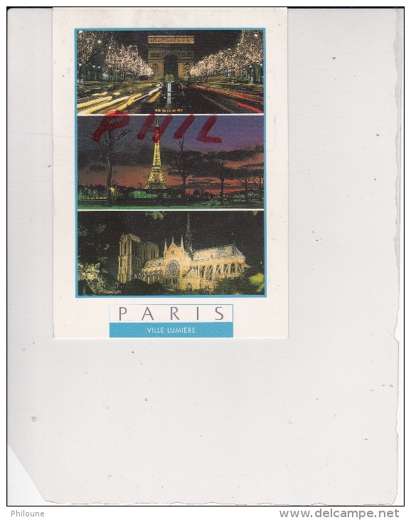 Paris, Lumières De La Nuit Sur…"ref 1512-053/54 - Parijs Bij Nacht