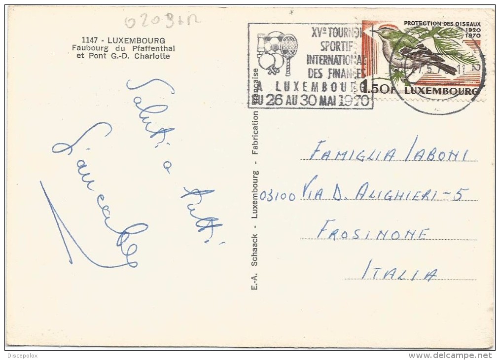 O209 Luxembourg - Faubourg Du Pfaffenthal Et Pont G.D. Charlotte - Nice Stamps Timbres Francobolli / Viaggiata 1970 - Altri & Non Classificati