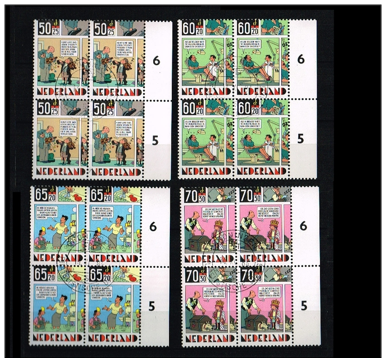 1984 - Netherlands NVPH 1316-1319 Used (4-block) - Child Series - The Child And Comic Strips [A56_020] - Used Stamps