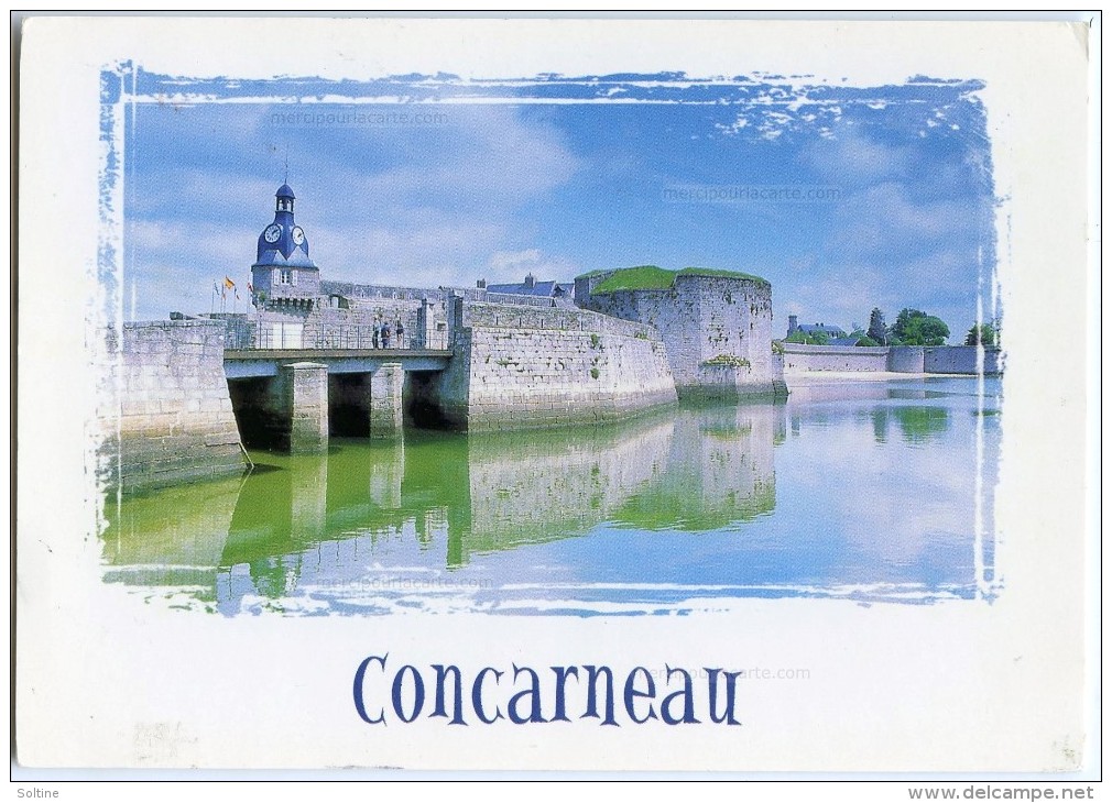 Couleurs De Bretagne - CONCARNEAU - La Ville Close - Le Beffroi - écrite (pour Jeu) - 2 Scans - Concarneau