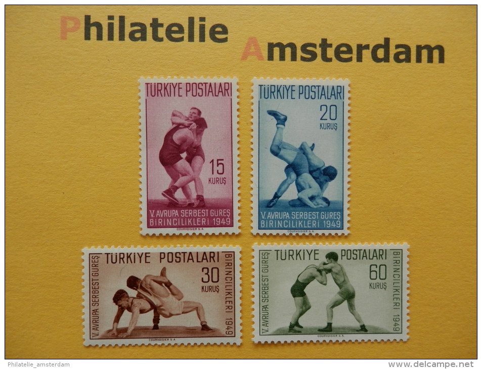 Turkey 1949, EUROPEAN CHAMPIONSHIPS / WRESTLING / SPORTS: Mi 1231-34, ** - European Ideas