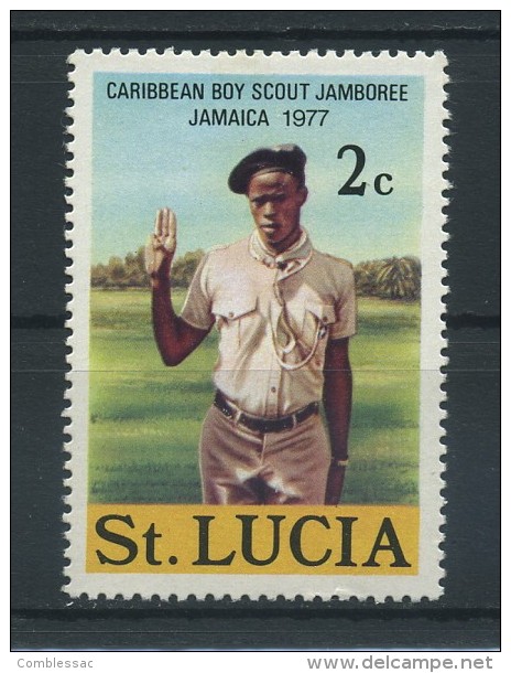 SAINT  LUCIA    1977    Carabbean  Boy Scout  Jamboree    2c  Scout  From  Micoud    MH - Ste Lucie (...-1978)