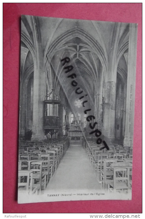 Cp Tannay Interieur De L'eglise - Tannay