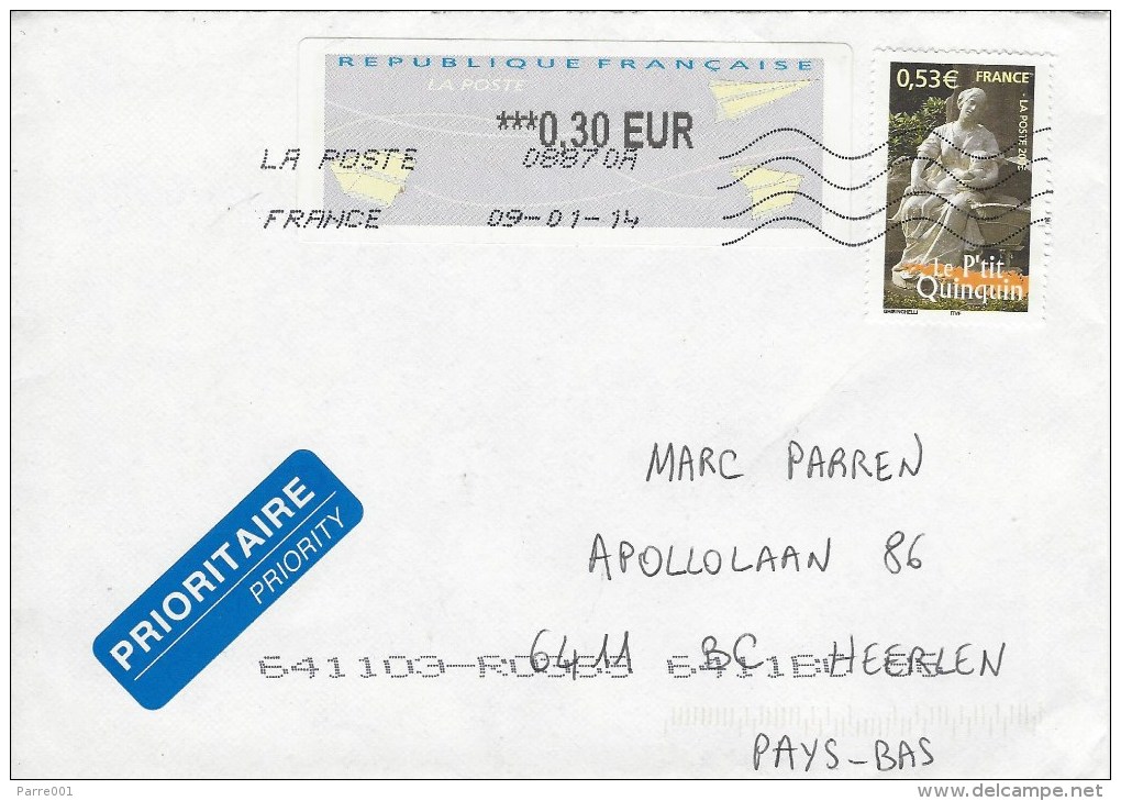 France 2014 Guerande Scupture Art EMA Meter Franking Cover - EMA (Print Machine)