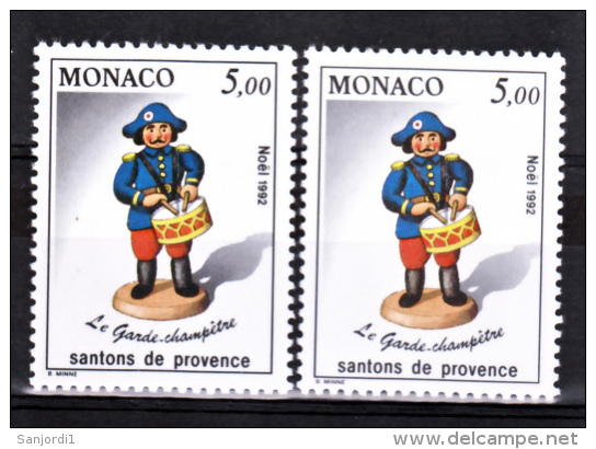Monaco 1848  Variété Fond ,légendes Gris Clair Et Gris Noir Santon Neuf ** TB  MNH - Variétés