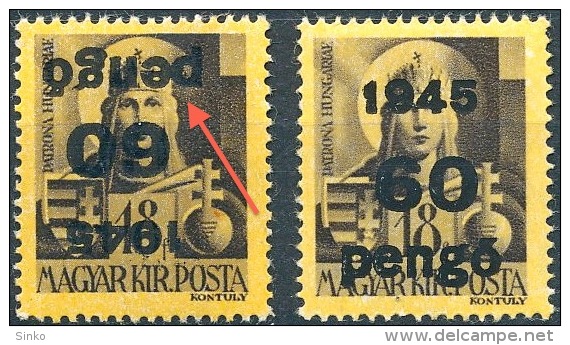 1945. Provisional Stamps (IV.) 3rd Edition :) - Varietà & Curiosità