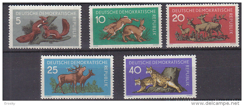 PGL CV053 - ALLEMAGNE ORIENTALE DDR Yv N°453/57 ** ANIMAUX ANIMALS - Autres & Non Classés