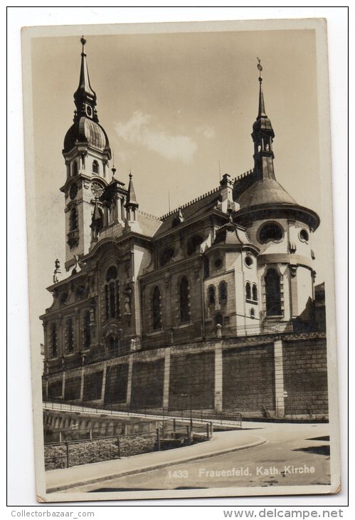 Switzerland Suisse Schweiz Frauenfeld  Kath. Kirche Real Photo Foto Vintage Original Ca1930 Postcard (W4_1807) - Frauenfeld