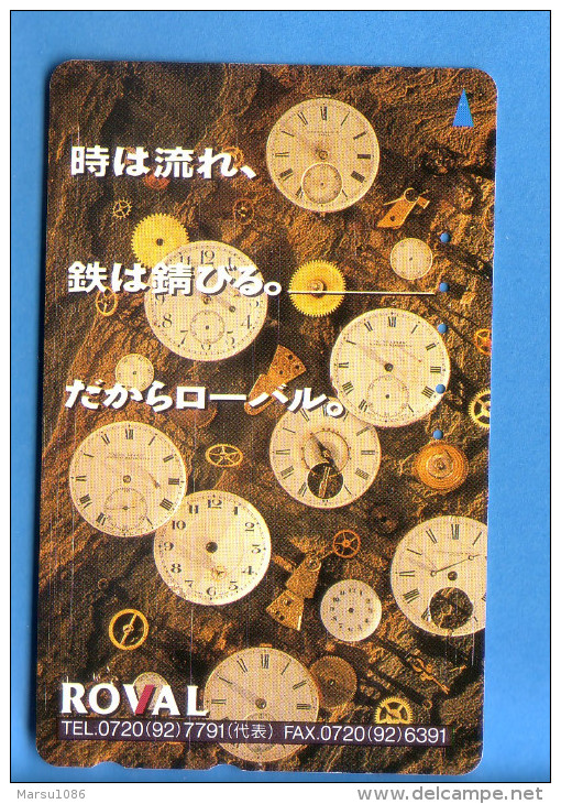 Japan Japon Telefonkarte Télécarte Phonecard - Uhr Watch Clock Horloge Watches  Roval - Espace