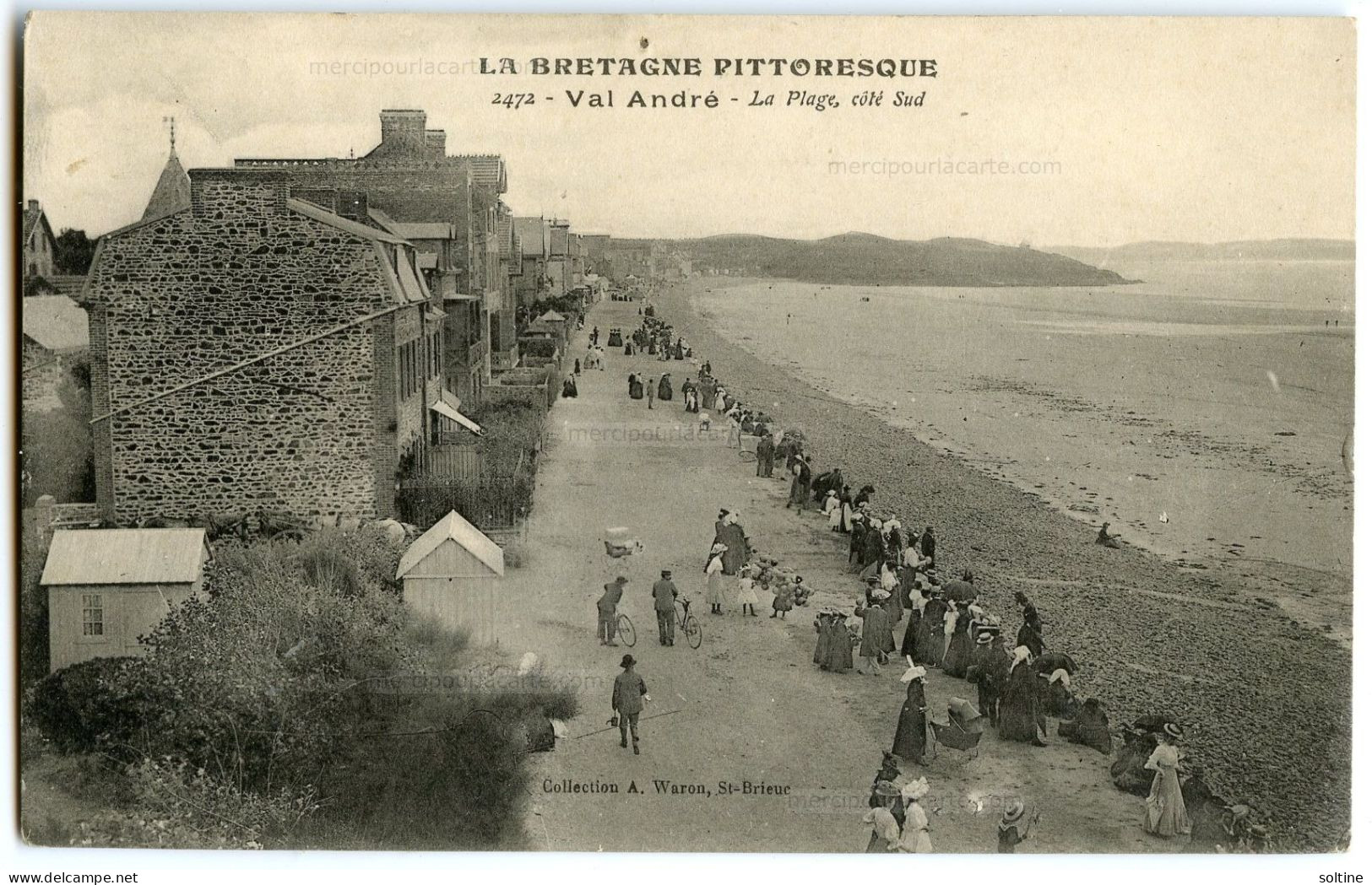 La Bretagne Pittoresque - VAL ANDRÉ - La Plage, Côté Sud - Petite Fille Vendeuse De Ballons - écrite Et Timbrée 2 Scans - Pléneuf-Val-André