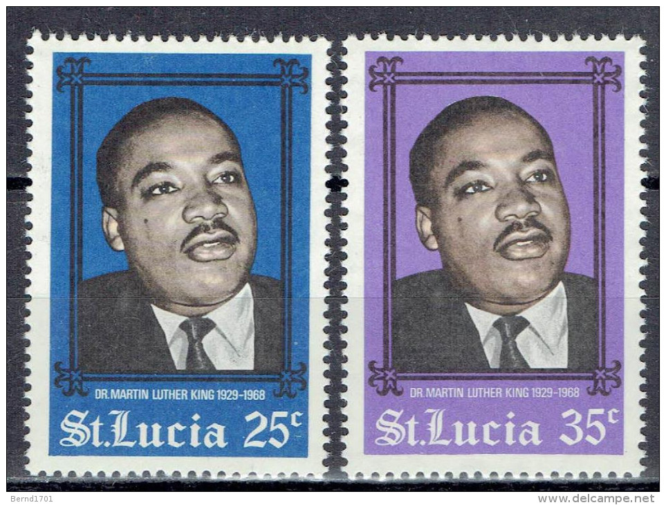 St Lucia - Mi-Nr 227/228 Postfrisch / MNH ** (a350) - Martin Luther King