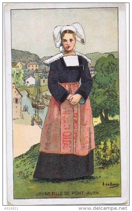 Cromo  LE CHOCOLAT REVILLON JEUNE FILLE DE PONT AVEN - Revillon