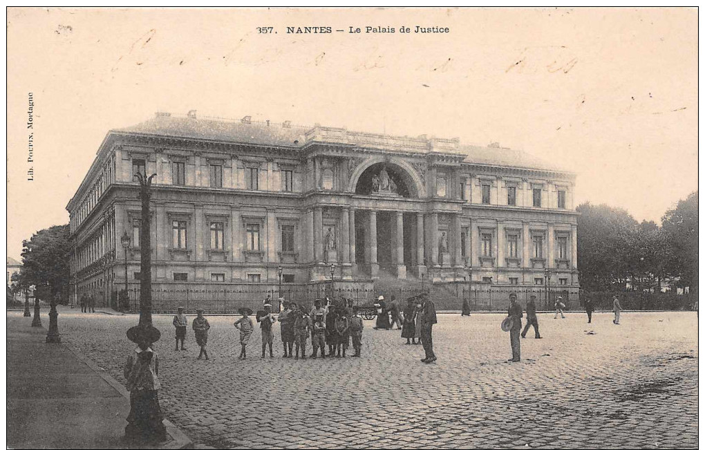 NANTES  - Le Palais De Justice ,animée ( Edts Poupin ) - Nantes