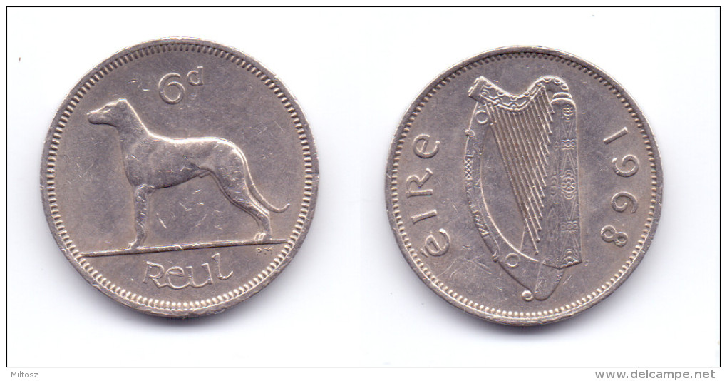 Ireland 6 Pence 1968 - Ireland