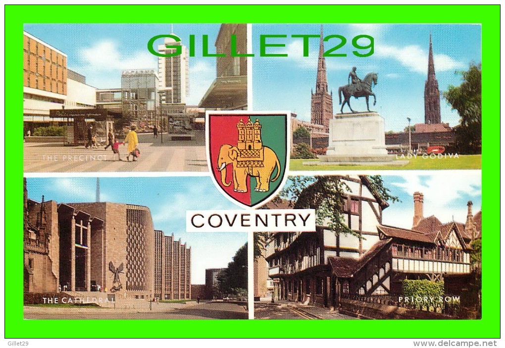 COVENTRY, UK - 4 MULTIVIEWS - A SALMON CAMERACOLOUR POST CARD - - Coventry