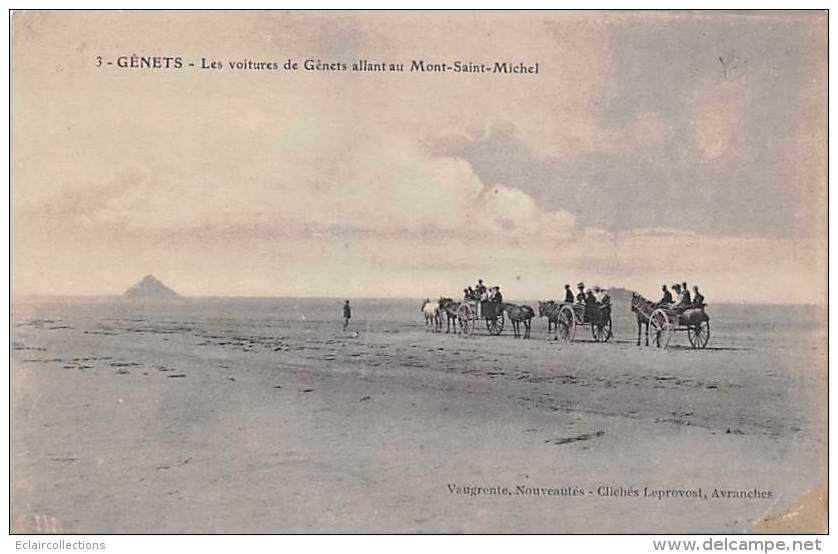 Genêts     50      Voitures Des Genêts Allant Au Mont St Michel - Sonstige & Ohne Zuordnung