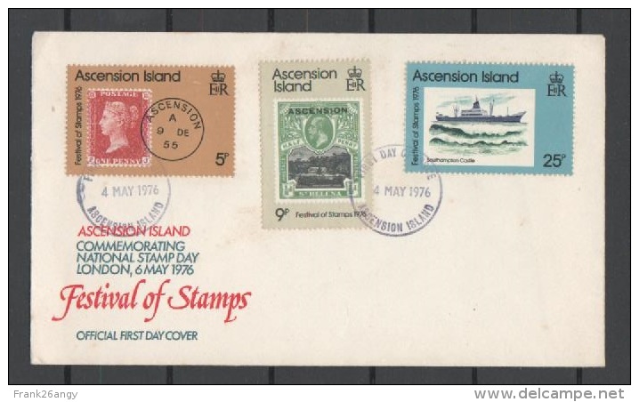 ASCENSION ISLAND - 1976, Stamp Day Mi.  212/14 Serie Cpl. 3v. Su Busta FDC - Ascensione
