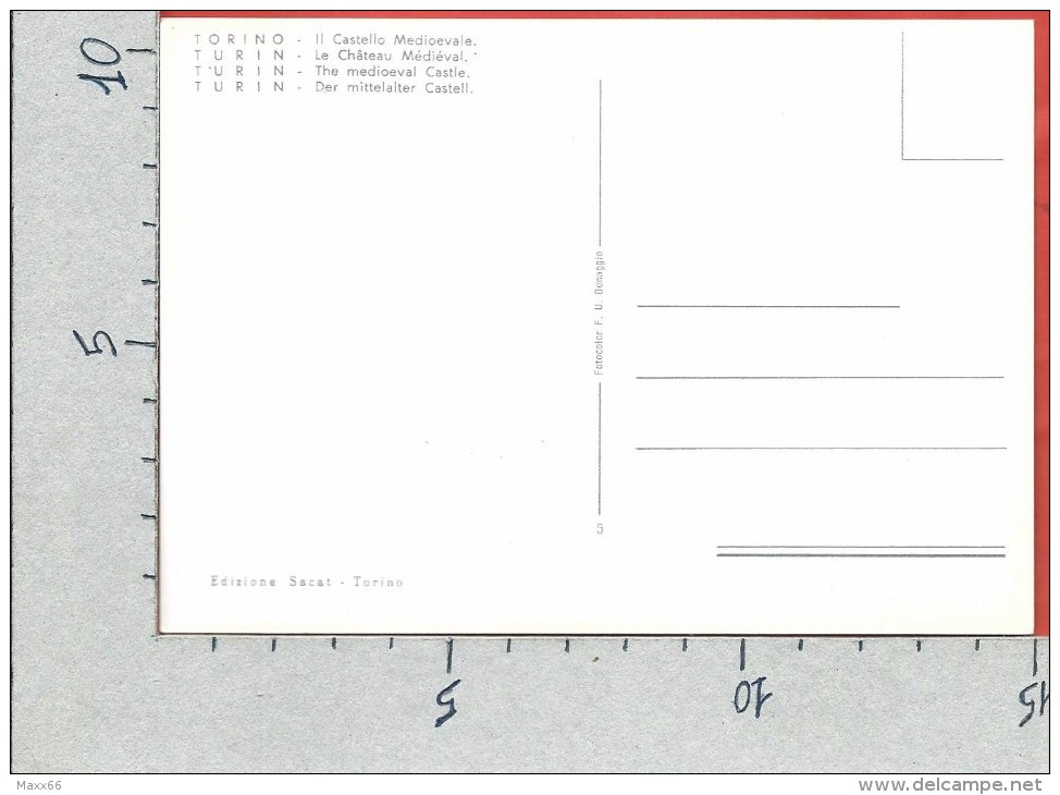 CARTOLINA NV ITALIA - TORINO - Il Castello Medioevale - 10 X 15 - Castello Del Valentino