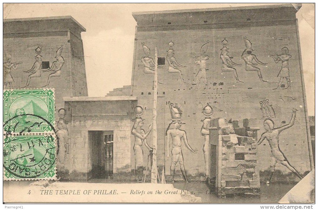 CPA-1915-EGYPTE-ASSOUAN-TEMPLE De PHILAE-RELIEF Sur LeGreat Pylone-TBE - Aswan