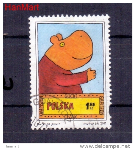 Poland 2011 Mi  Mpl4522e Cancelled-story,hippo - Usati