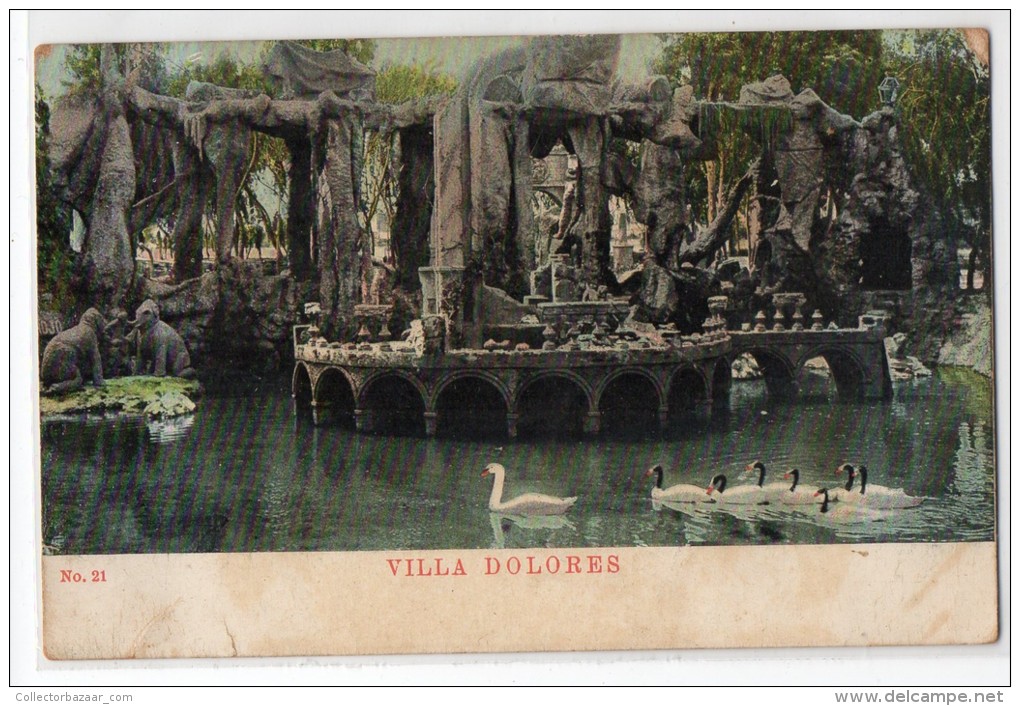 Uruguay Montevideo Tarjeta Postal Ed. Strobach N&ordm;21 Villa Dolores Zoo  Vintage Original Ca1900 Postcard Cpa Ak (W4_ - Uruguay