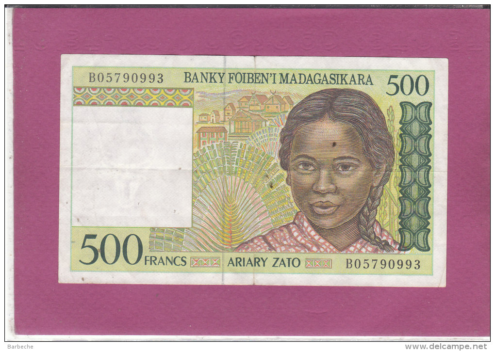 500 FRANCS BANKY FOIBEN'I MADAGASIKARA - Madagaskar