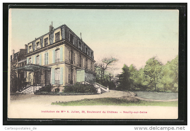 CPA Neuilly-sur-Seine, Institution De Mlle A. Julien, Boulevard Du Château - Neuilly Sur Seine