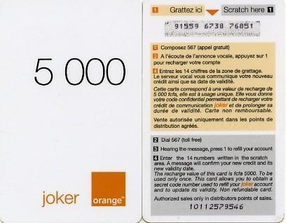 @+ Recharge Orange Du Cameroun (5000) - Cameroun