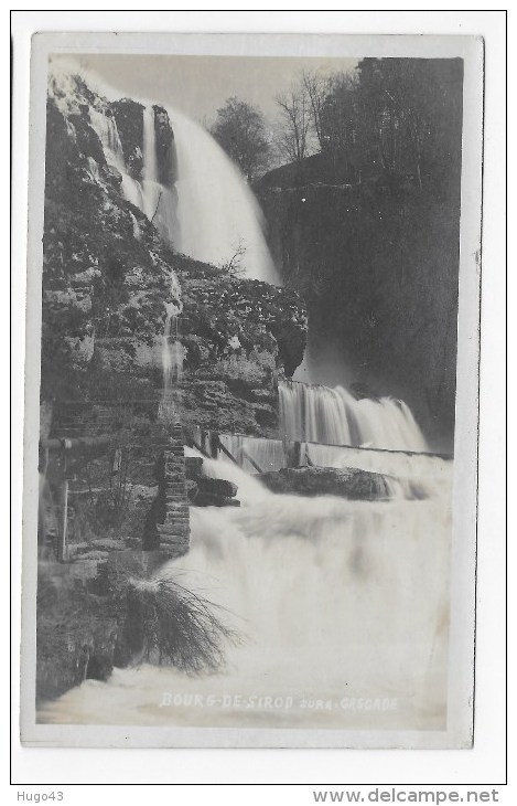 (RECTO / VERSO) BOURG DE SIROD EN 1929 - LA CASCADE - CARTE PHOTO FORMAT CPA - Andere & Zonder Classificatie