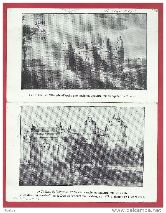 Vilvoorde / Vilvorde - Le Château D´après Une Ancienne Gravure - 2 Cartes Postales ( Verso Zien ) - Vilvoorde