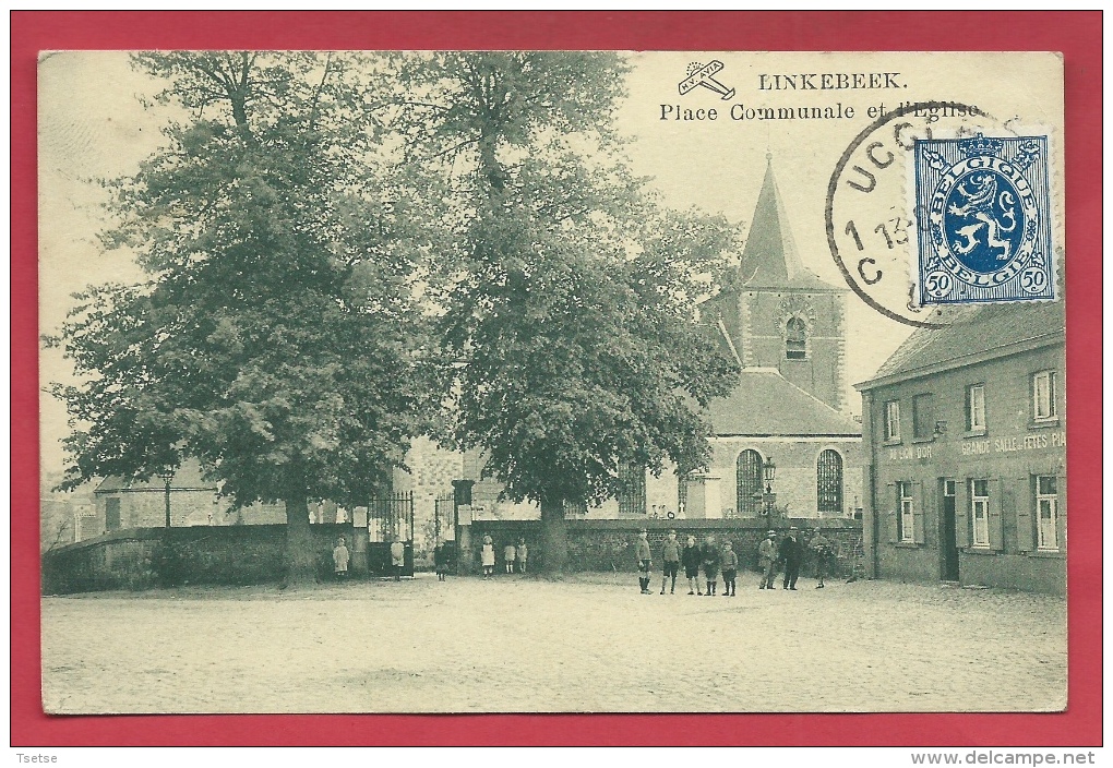 Linkebeek - Place Communale Et L'Eglise  ( Verso Zien ) - Linkebeek