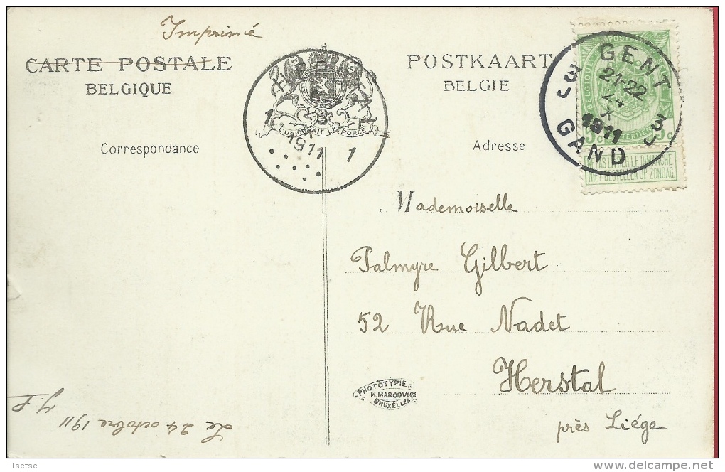 Gent / Gand - Postkaart Multiviews  - 1911 ( Verso Zien ) - Gent