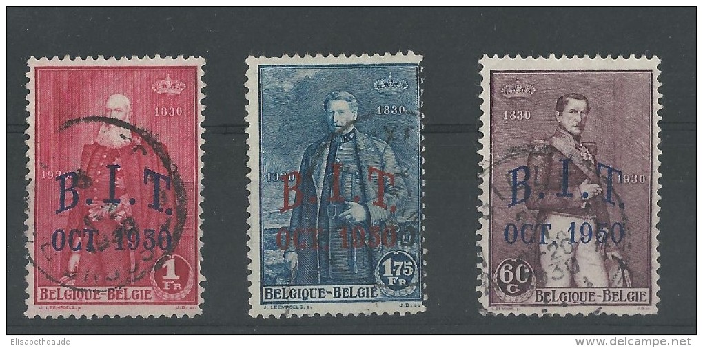 BELGIQUE - YVERT N° 305/307 OBLITERES - COTE = 33.5 EUR. - Oblitérés