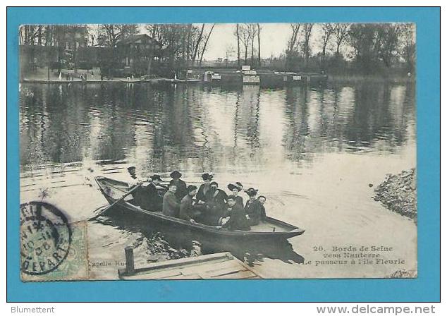 CPA 20 - Barque Bords De Seine Vers NANTERRE Le Passeur à L'Ile Fleurie 92 - Nanterre