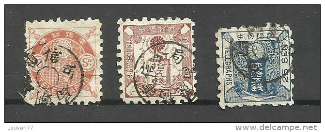 Japon Télégraphe N°6 à 8 Cote 8 Euros - Telegraphenmarken