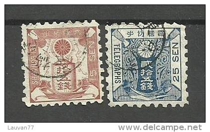 Japon Télégraphe N°7 Et 8 Cote 5 Euros - Telegraphenmarken